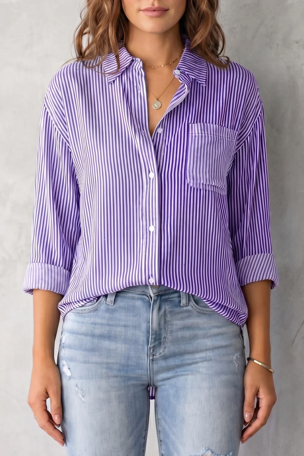 Marinelle – Classic striped pattern – Button-up shirt - Image 5