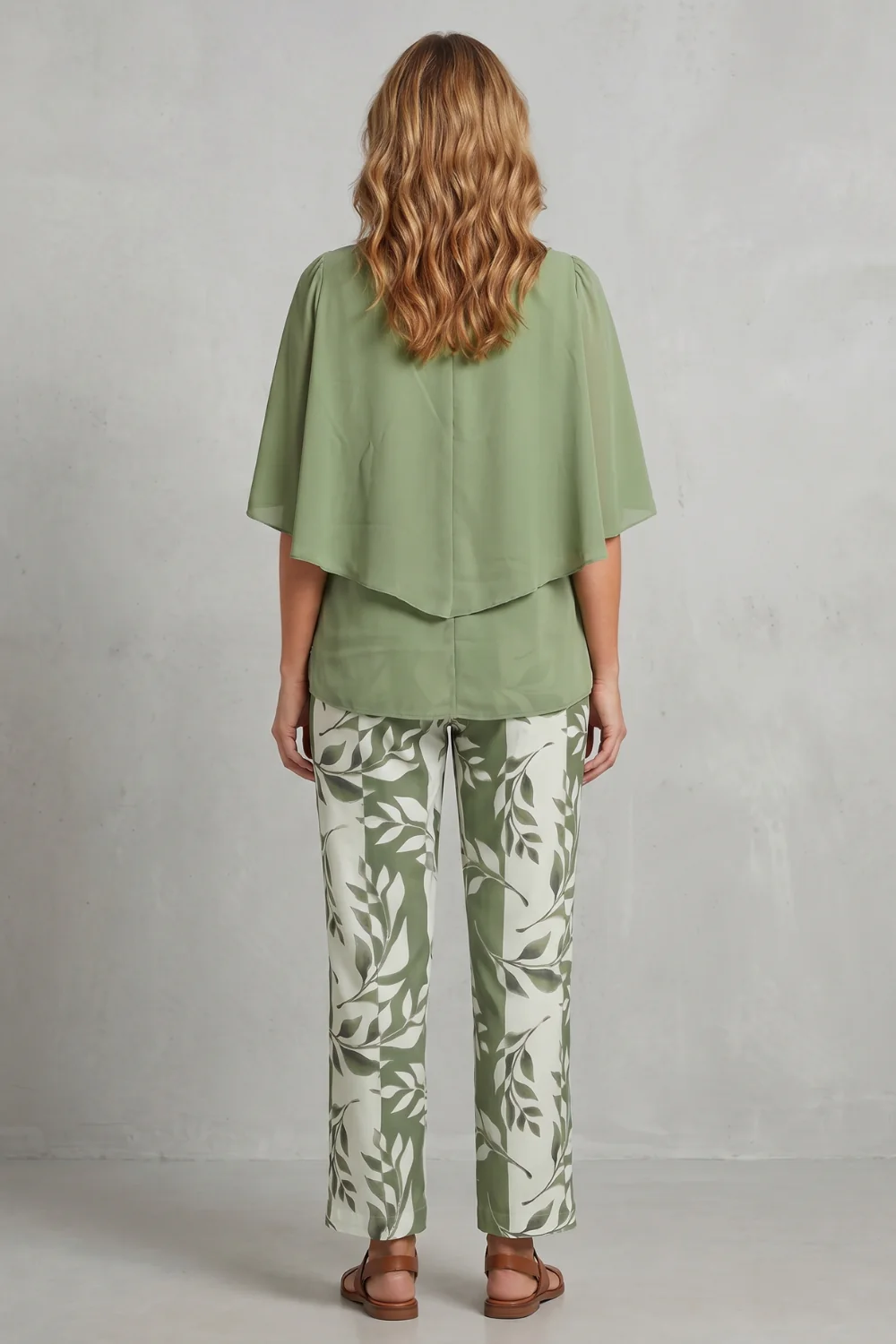 Mariselle – Botanical print elegance – Two-piece trouser set - Image 4