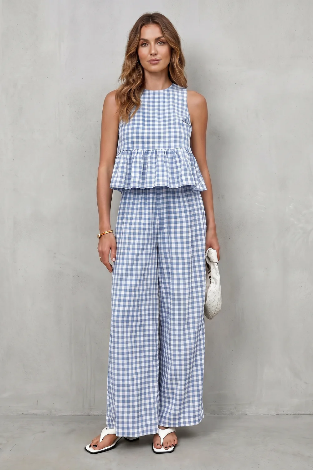 Marivelle – Charming gingham pattern – Two-piece trouser set - Image 8