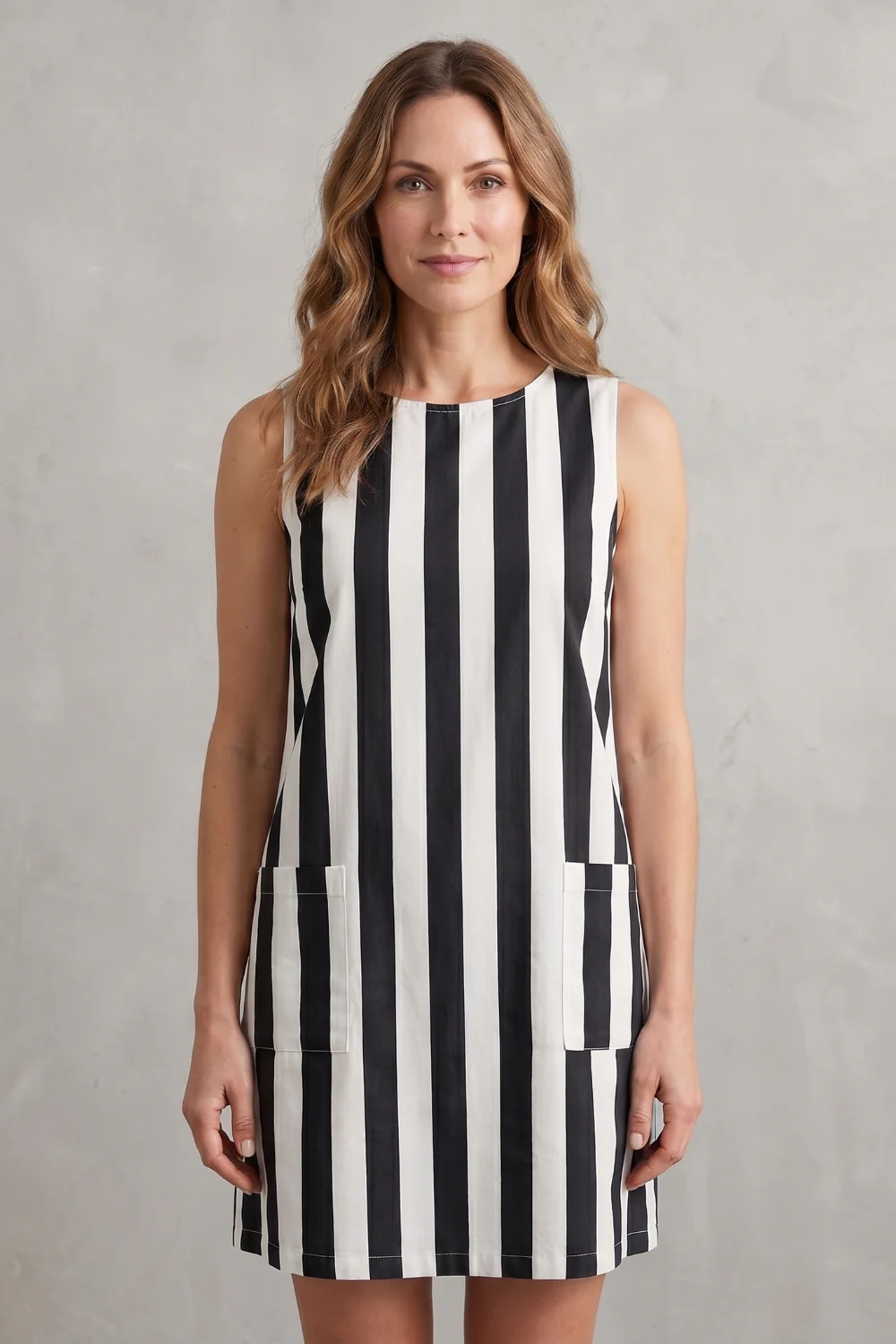Marivelle – Monochrome striped charm – Mini dress - Image 12
