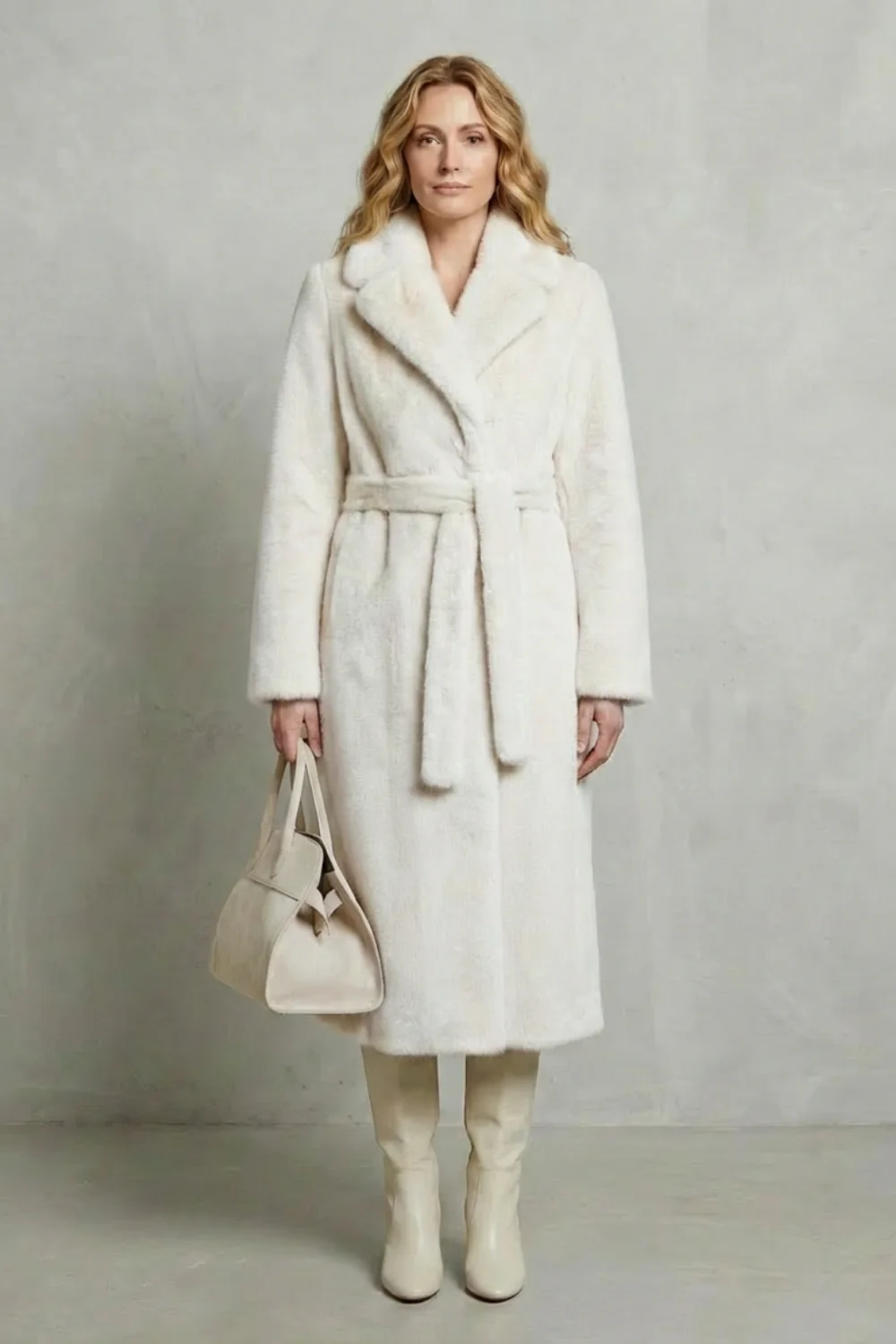 Marivonne – Oversized silhouette – Faux fur long coat - Image 10