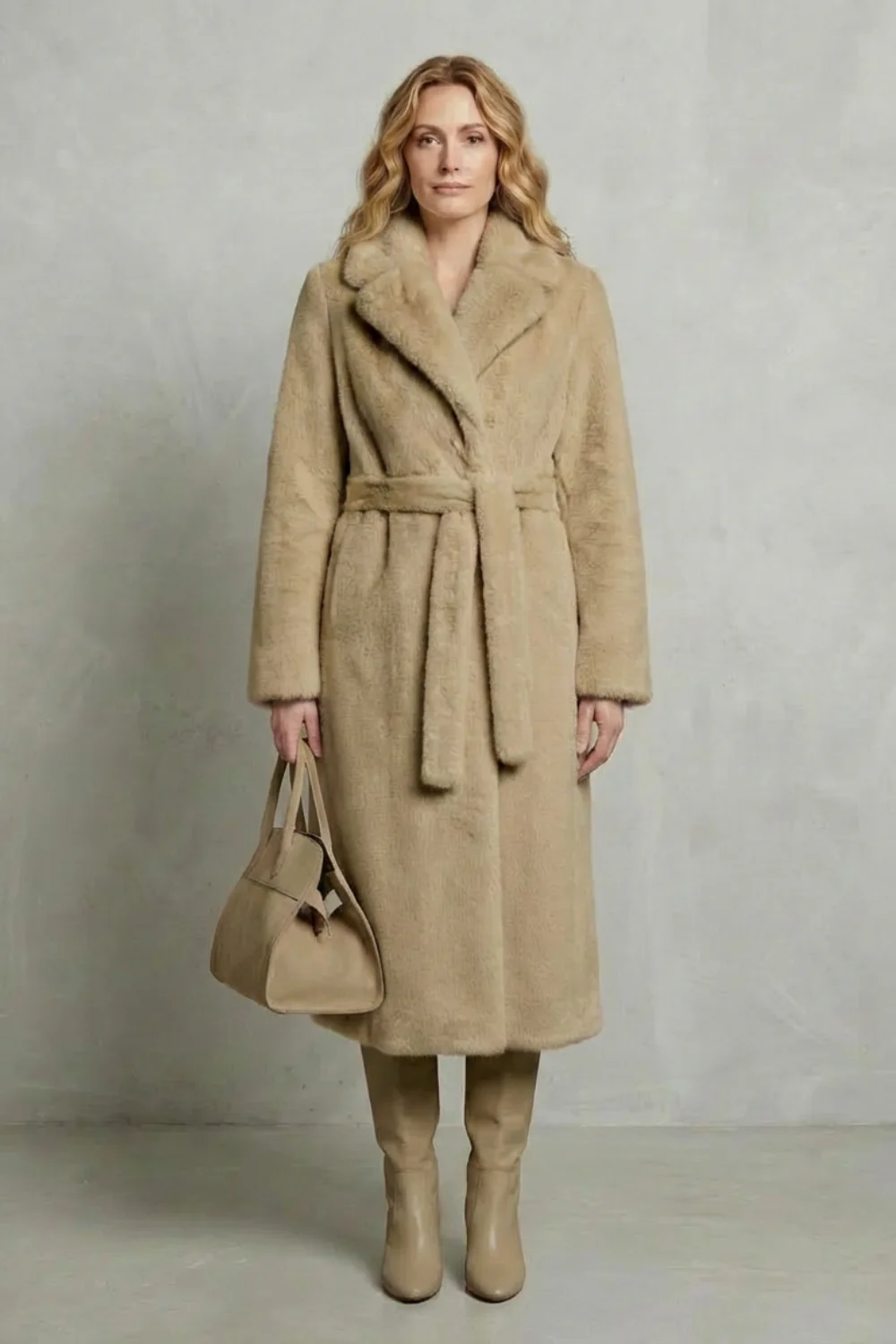 Marivonne – Oversized silhouette – Faux fur long coat - Image 14