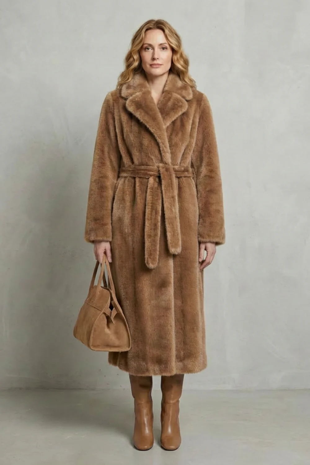 Marivonne – Oversized silhouette – Faux fur long coat - Image 16