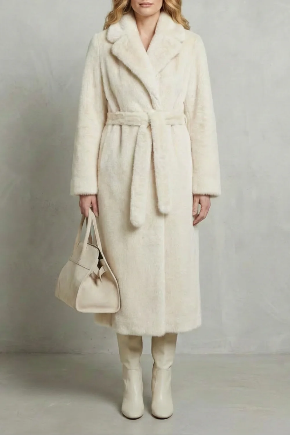 Marivonne – Oversized silhouette – Faux fur long coat - Image 5