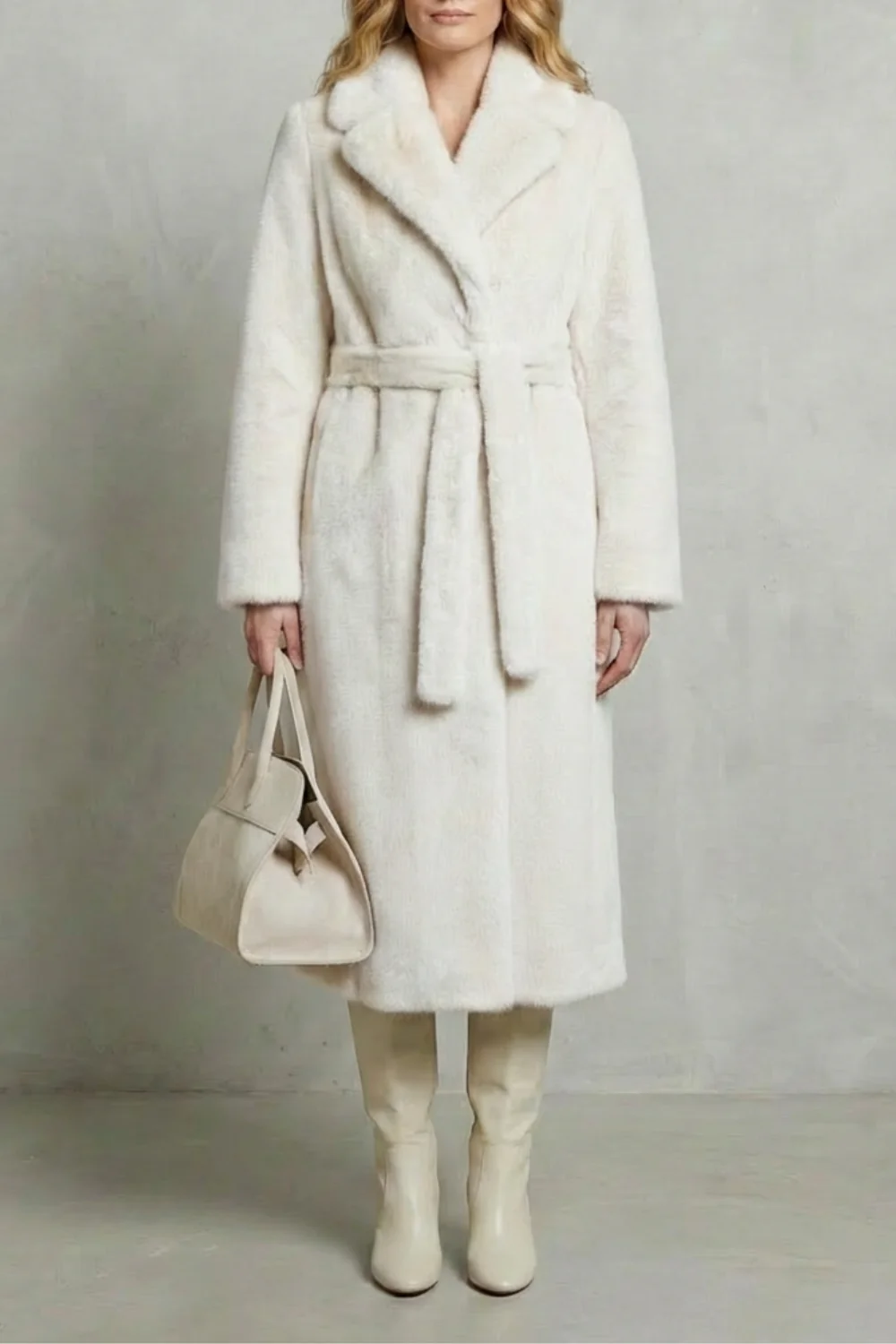 Marivonne – Oversized silhouette – Faux fur long coat - Image 9