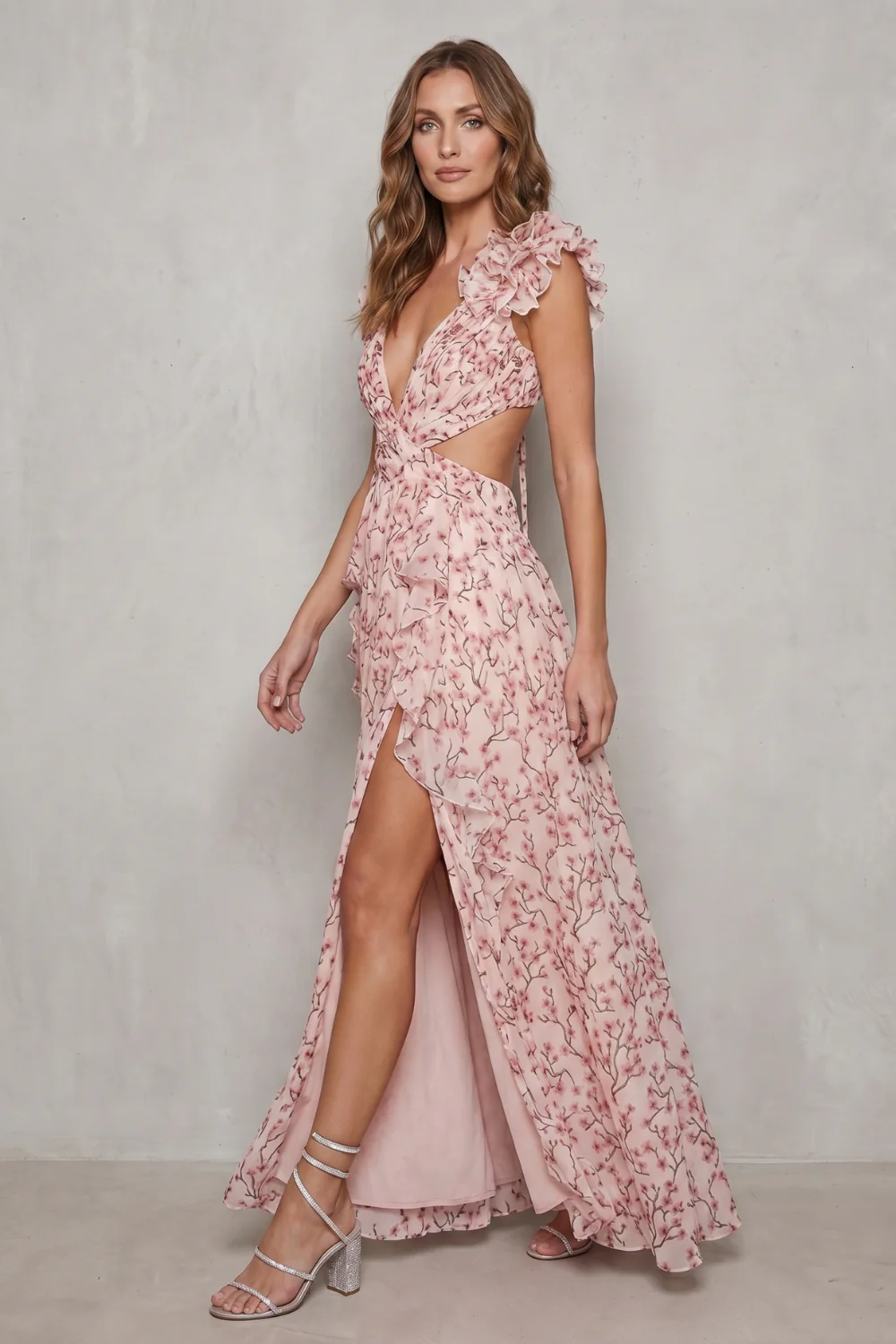 Melisandre – Ruffled chiffon romance – Maxi dress - Image 3