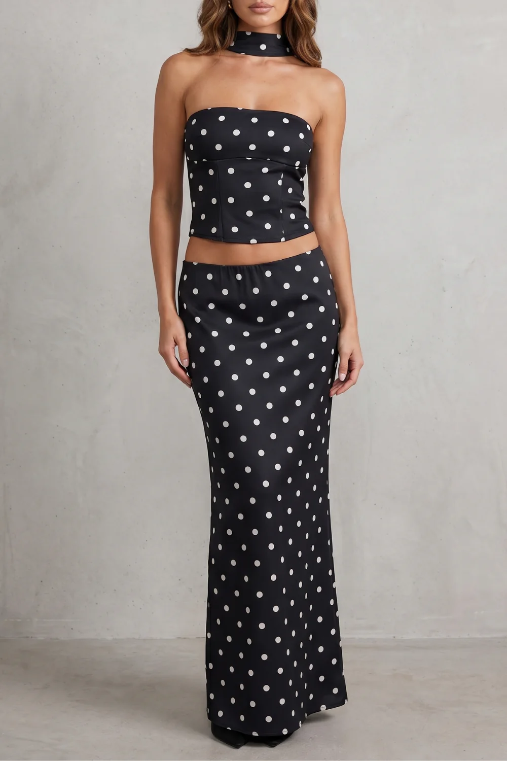 Montrielle – Chic polka dot allure – Two-piece set