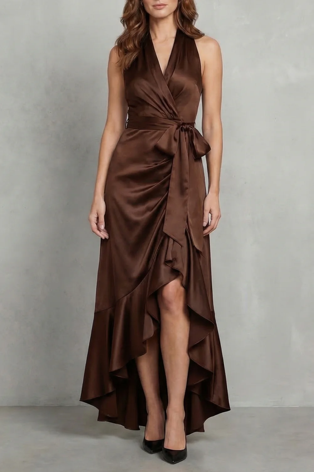 Noctavelle – Satin draped silhouette – Evening maxi dress - Image 13