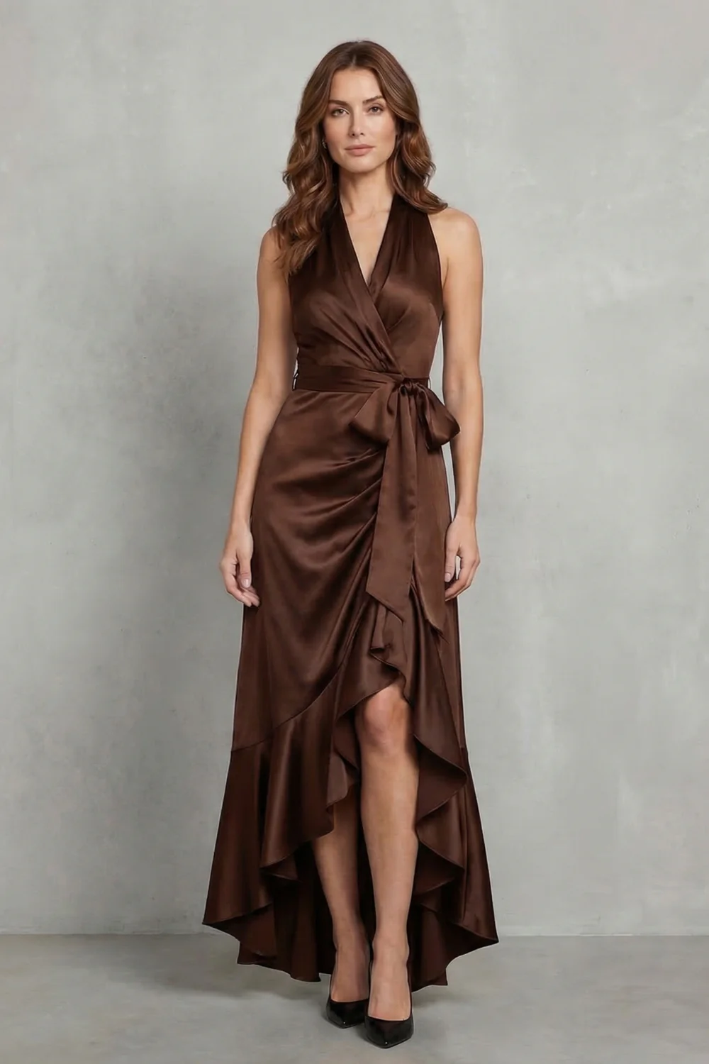 Noctavelle – Satin draped silhouette – Evening maxi dress - Image 14