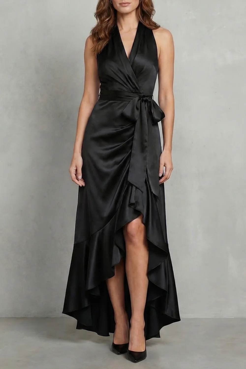 Noctavelle – Satin draped silhouette – Evening maxi dress - Image 15