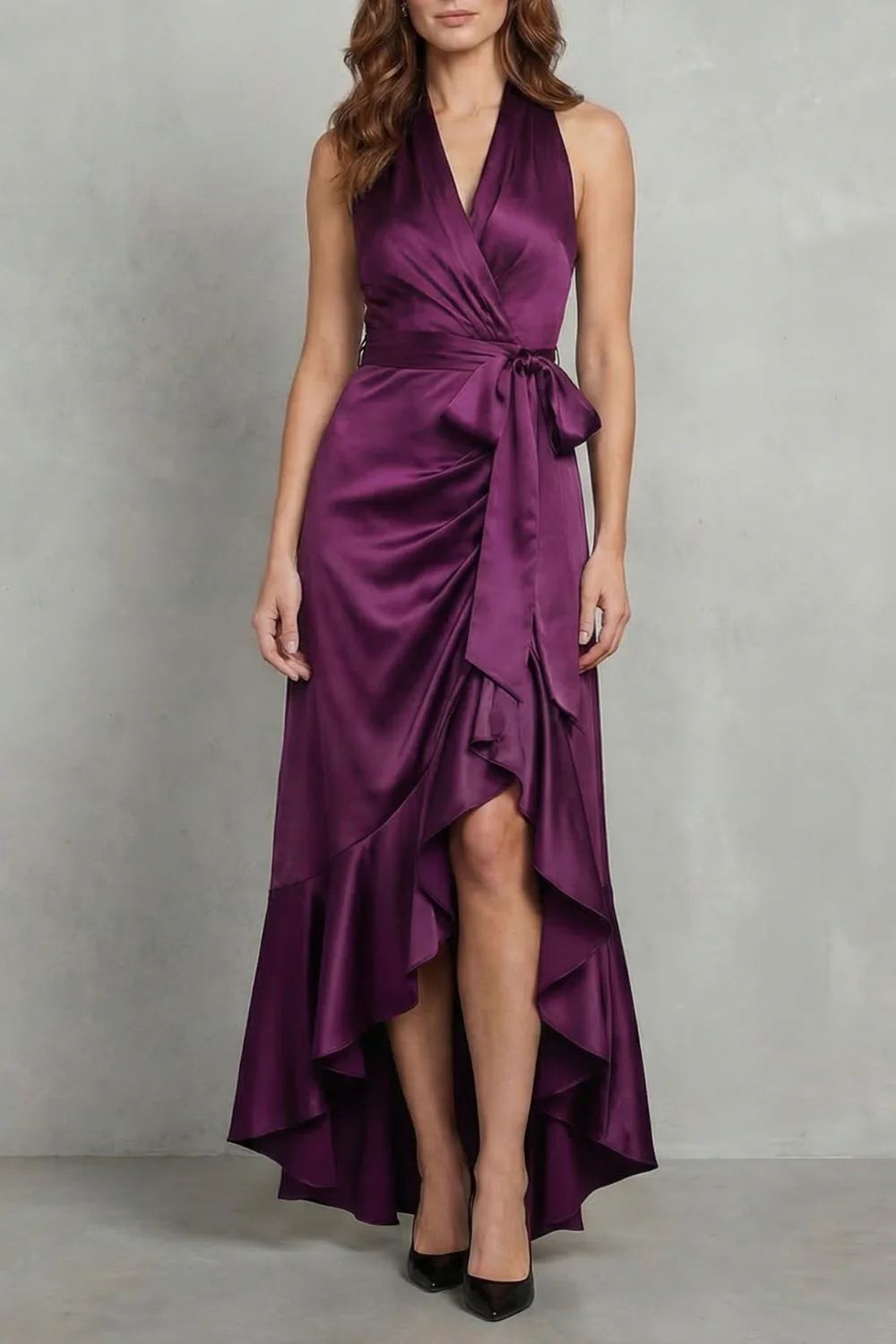 Noctavelle – Satin draped silhouette – Evening maxi dress - Image 17