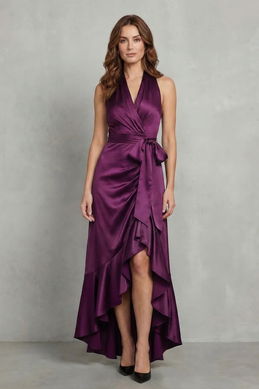Noctavelle – Satin draped silhouette – Evening maxi dress - Image 18