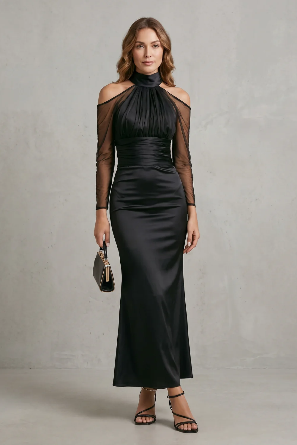 Noirélle – Sheer mesh elegance – Mermaid maxi dress - Image 2