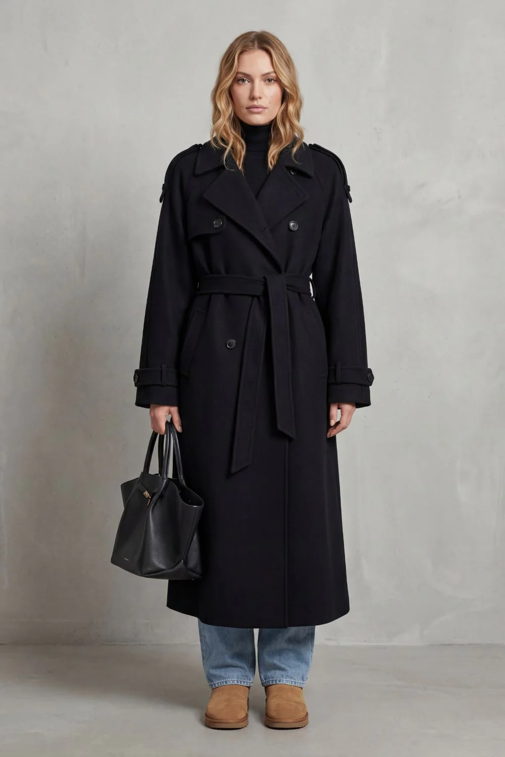 Noirvaine – Oversized silhouette – Wool trench coat - Image 2