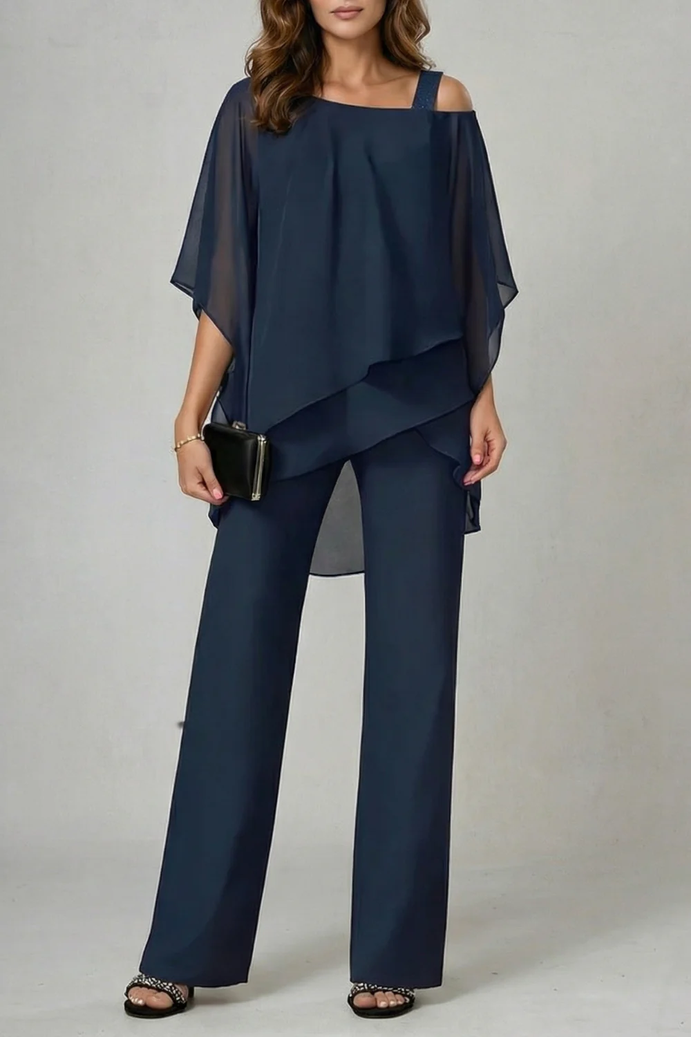 Élaria – Asymmetric chiffon flow – Top and trouser set - Image 11