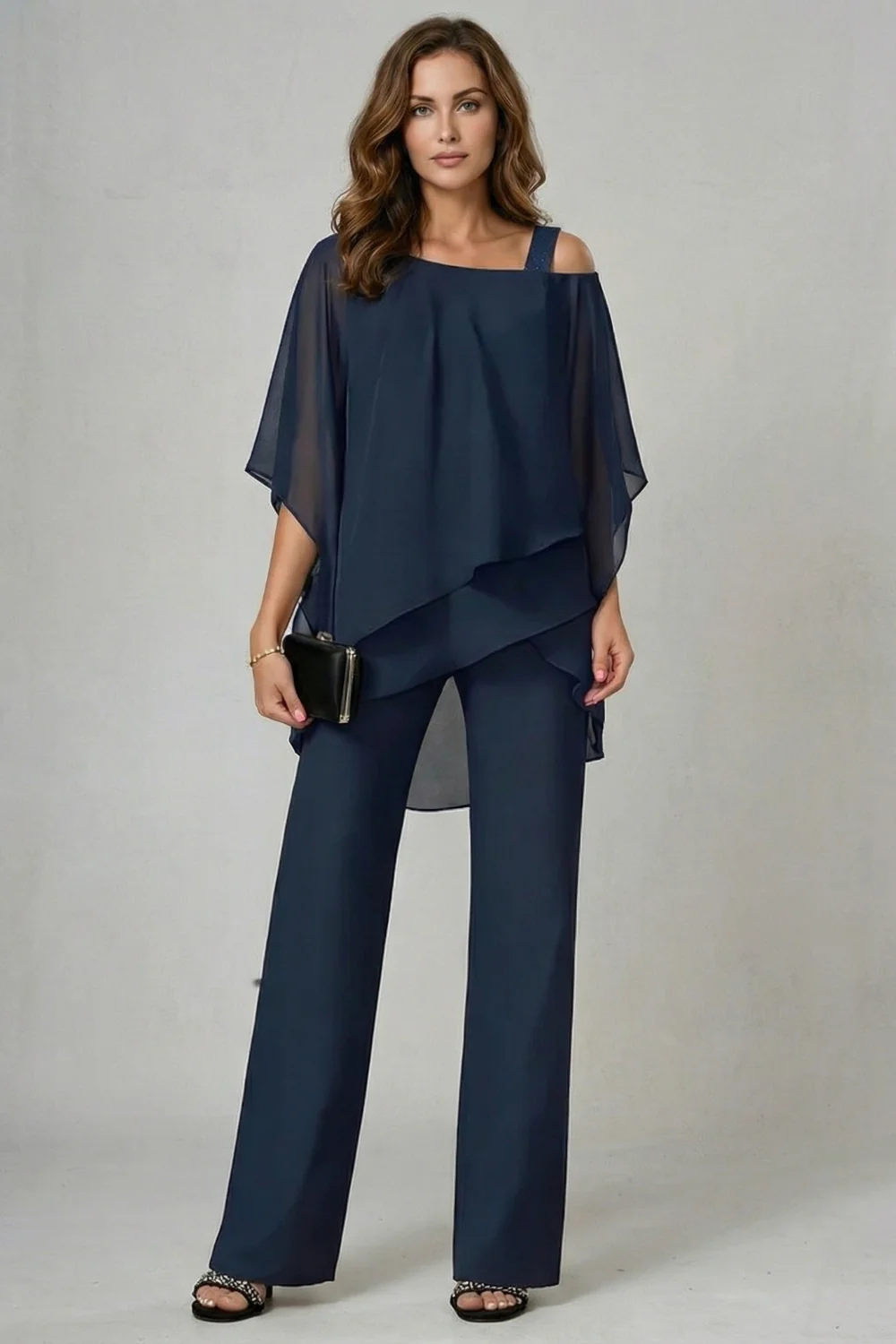 Élaria – Asymmetric chiffon flow – Top and trouser set - Image 12