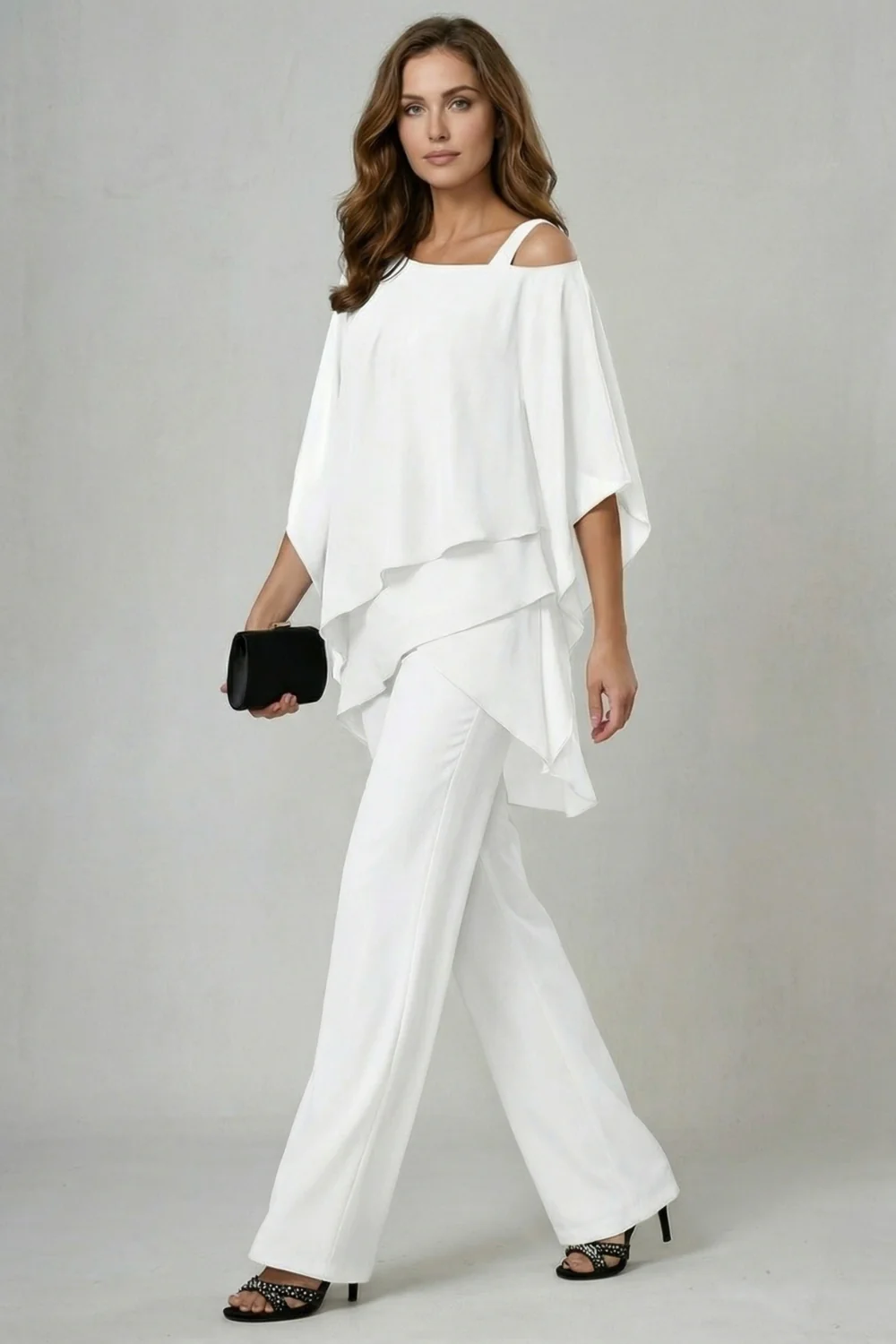 Élaria – Asymmetric chiffon flow – Top and trouser set - Image 3