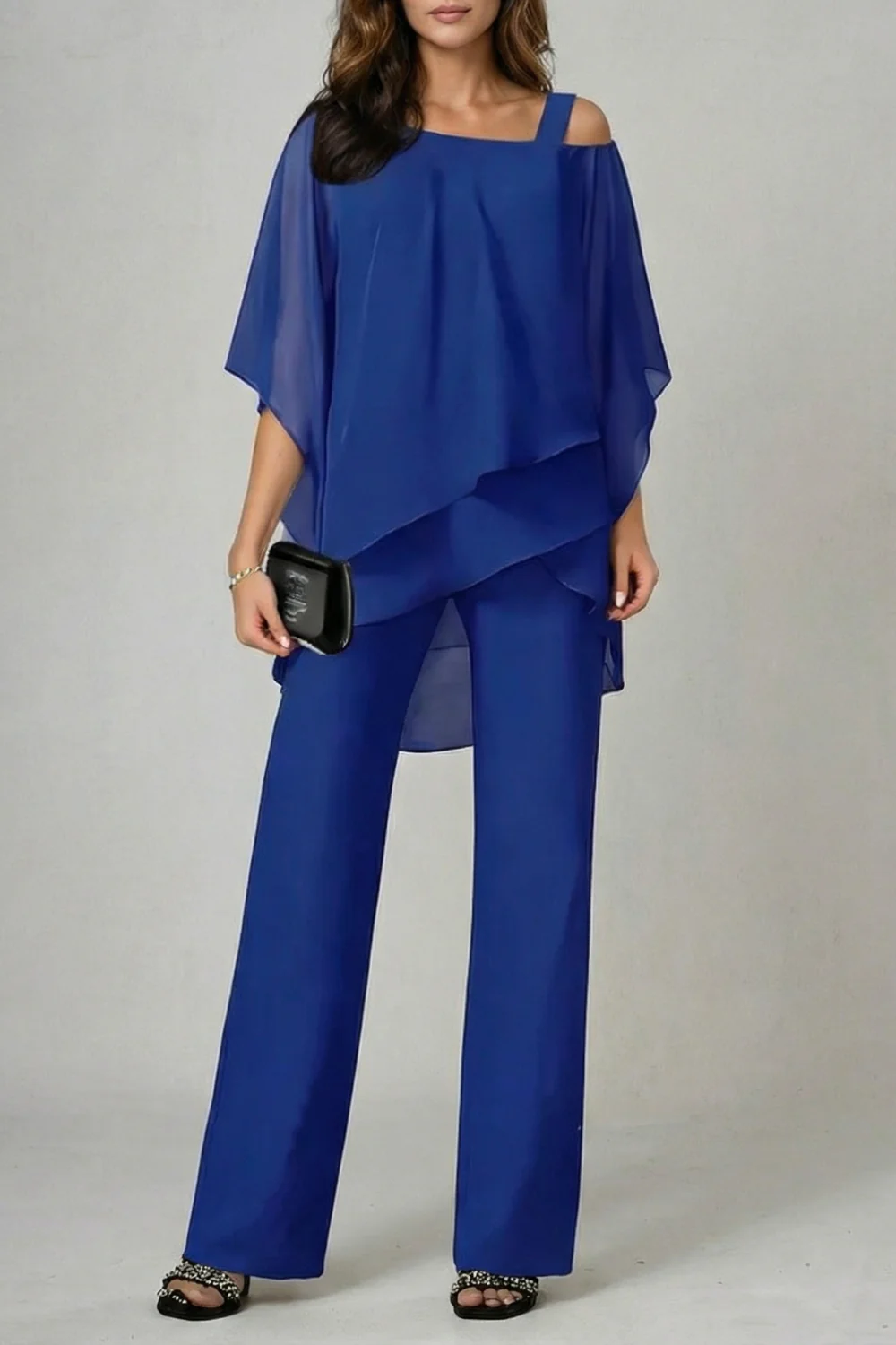 Élaria – Asymmetric chiffon flow – Top and trouser set - Image 9