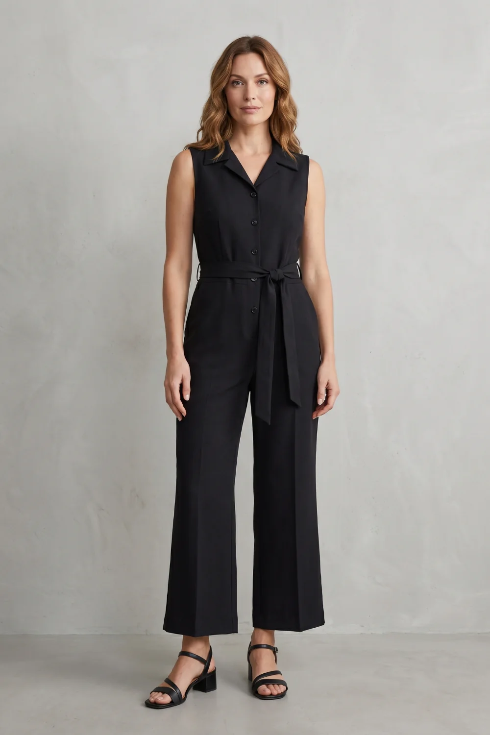 Orléane – Belted office elegance – Wide-leg jumpsuit - Image 2