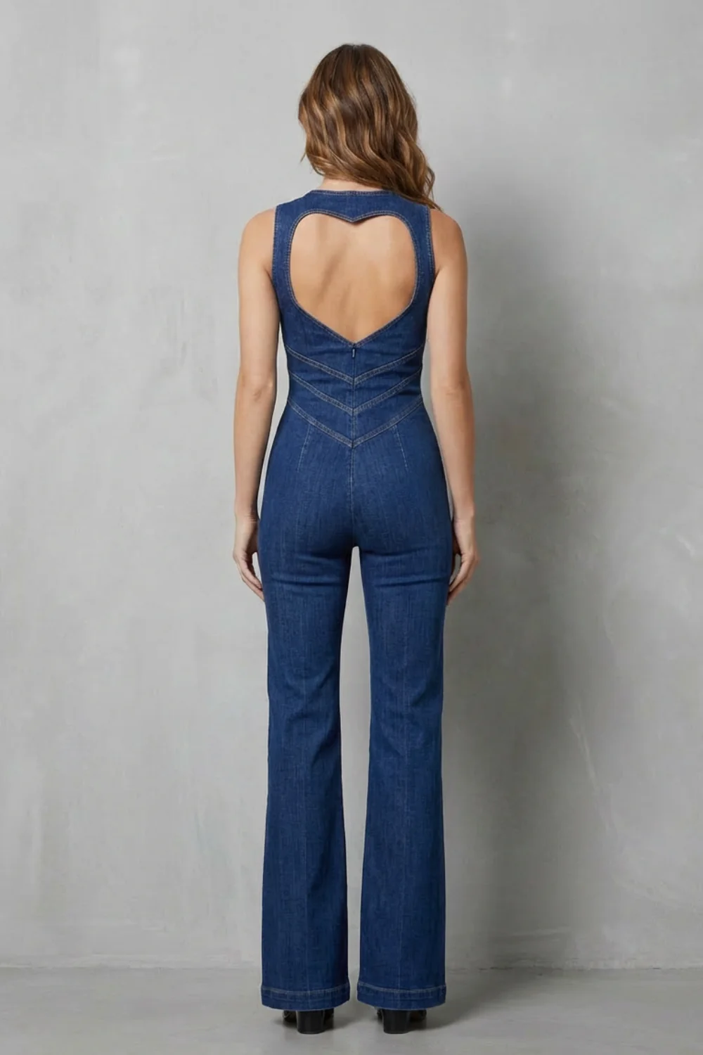 Rivazze – Zip front sculpt – Denim jumpsuit - Image 4
