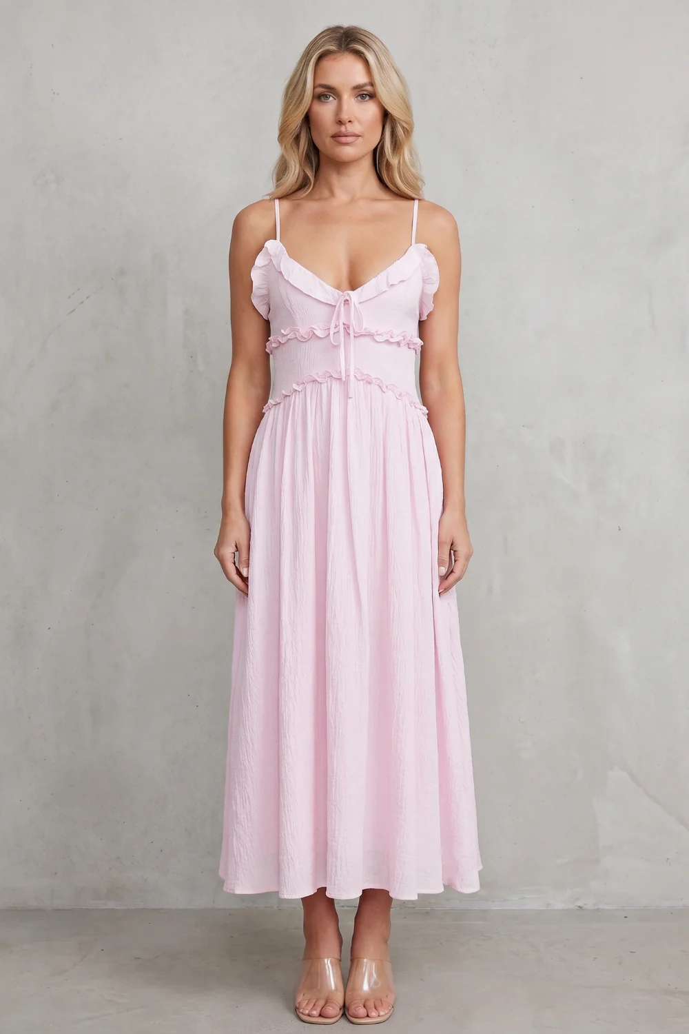 Rosabelle – Ruffled sweetheart romance – Midi dress - Image 2