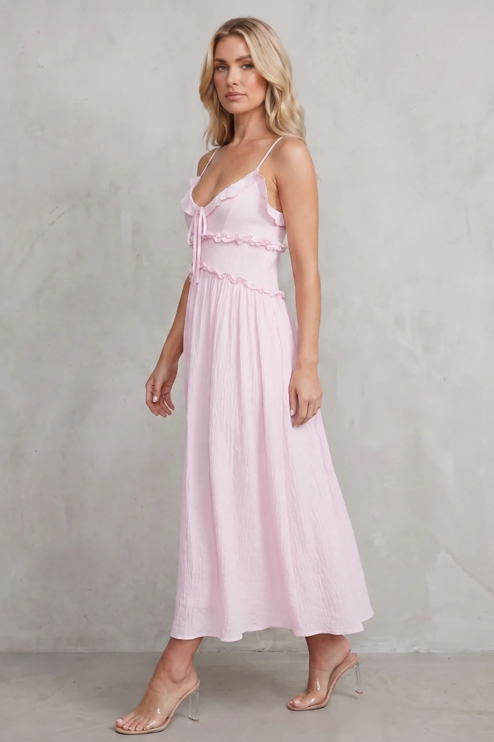 Rosabelle – Ruffled sweetheart romance – Midi dress - Image 3