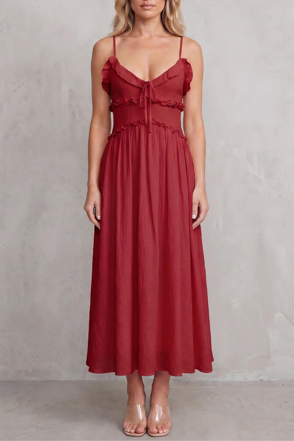 Rosabelle – Ruffled sweetheart romance – Midi dress - Image 5