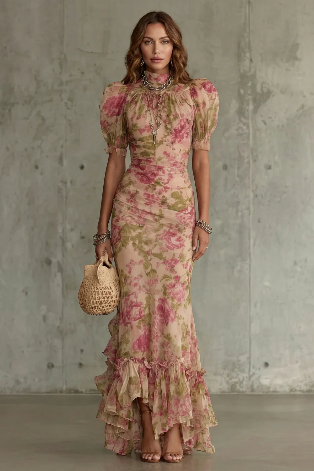 Roselique – Romantic floral silhouette – Maxi dress - Image 2