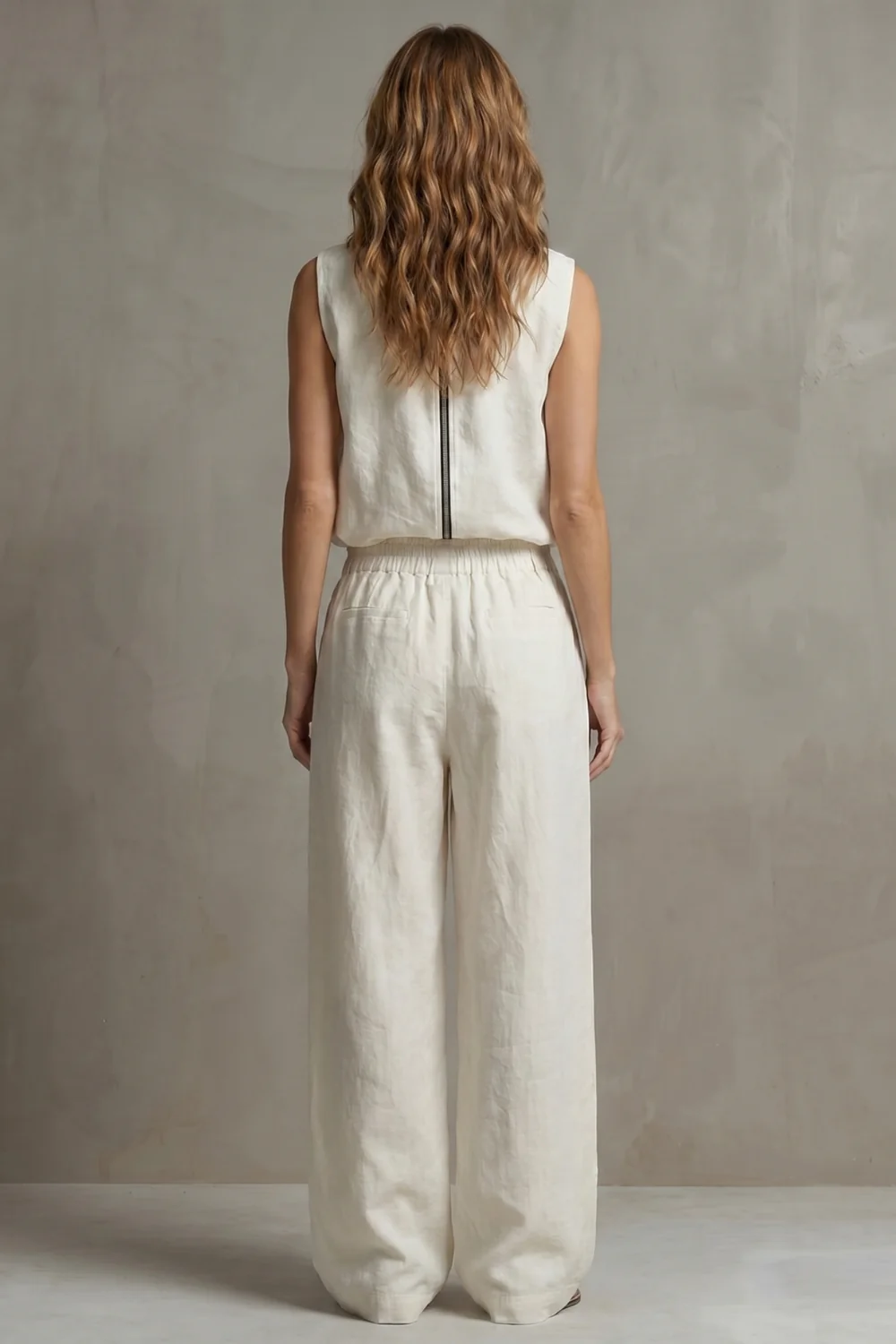 Roselune – Relaxed zip-front elegance – Trouser set - Image 4