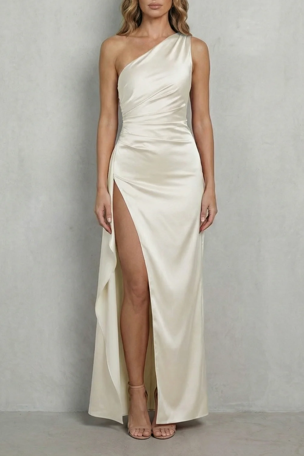 Scarlette – Liquid satin drape – One-shoulder evening gown - Image 11