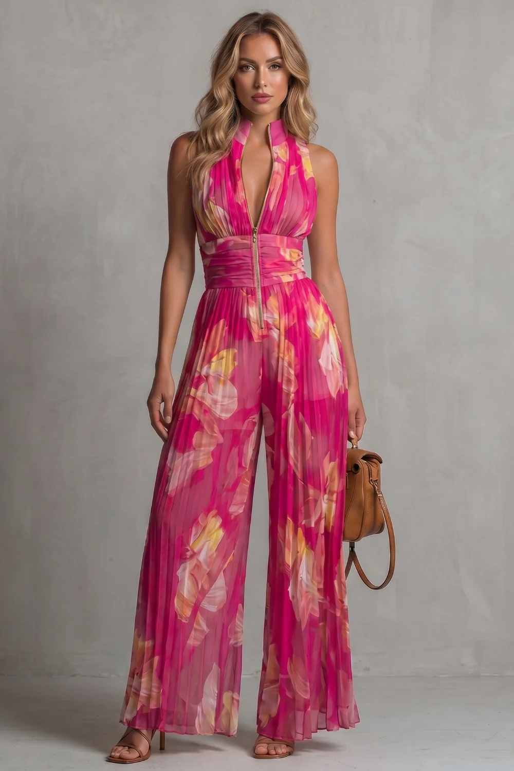 Seraphina – Pleated halter elegance – Wide-leg jumpsuit - Image 10