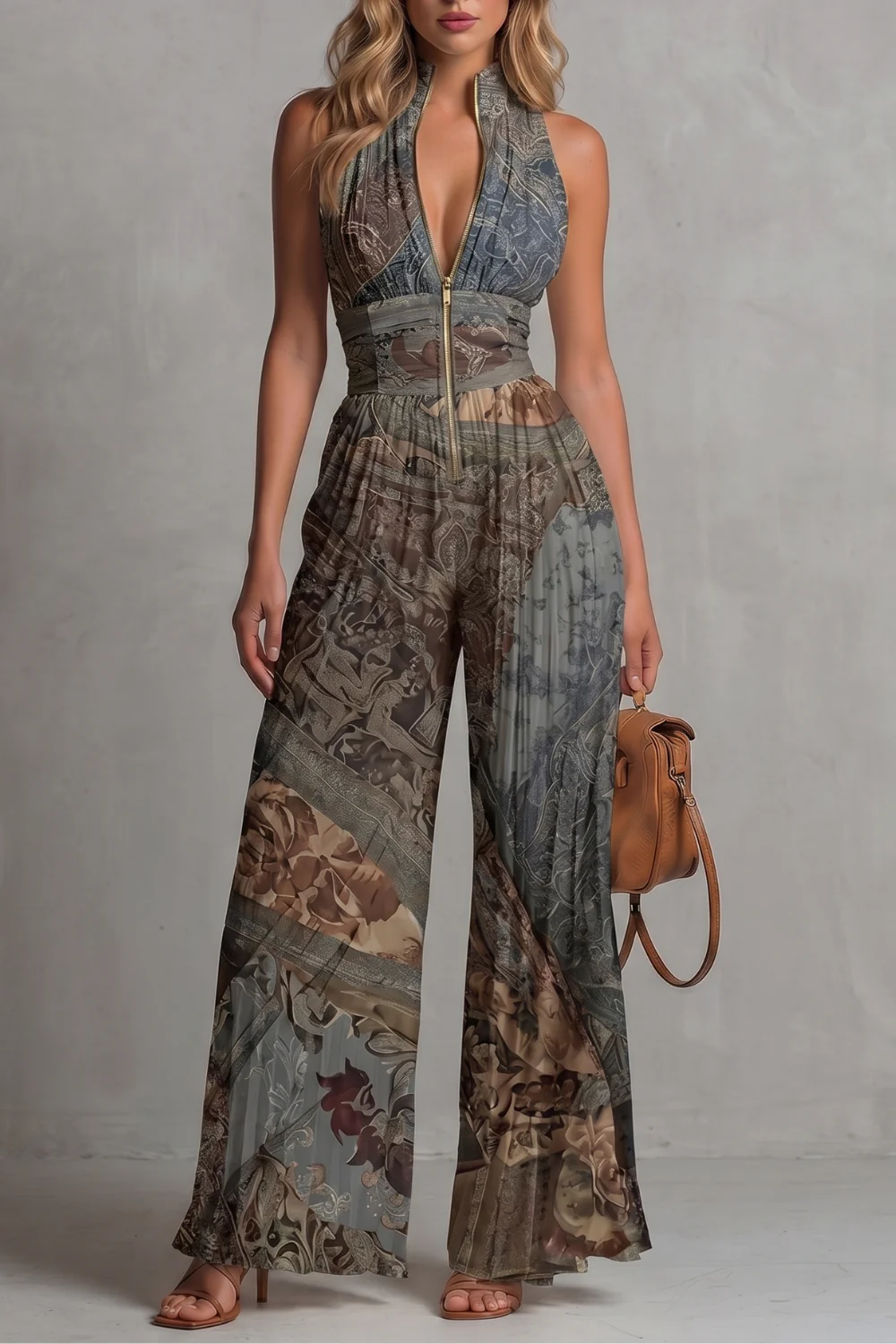 Seraphina – Pleated halter elegance – Wide-leg jumpsuit - Image 11