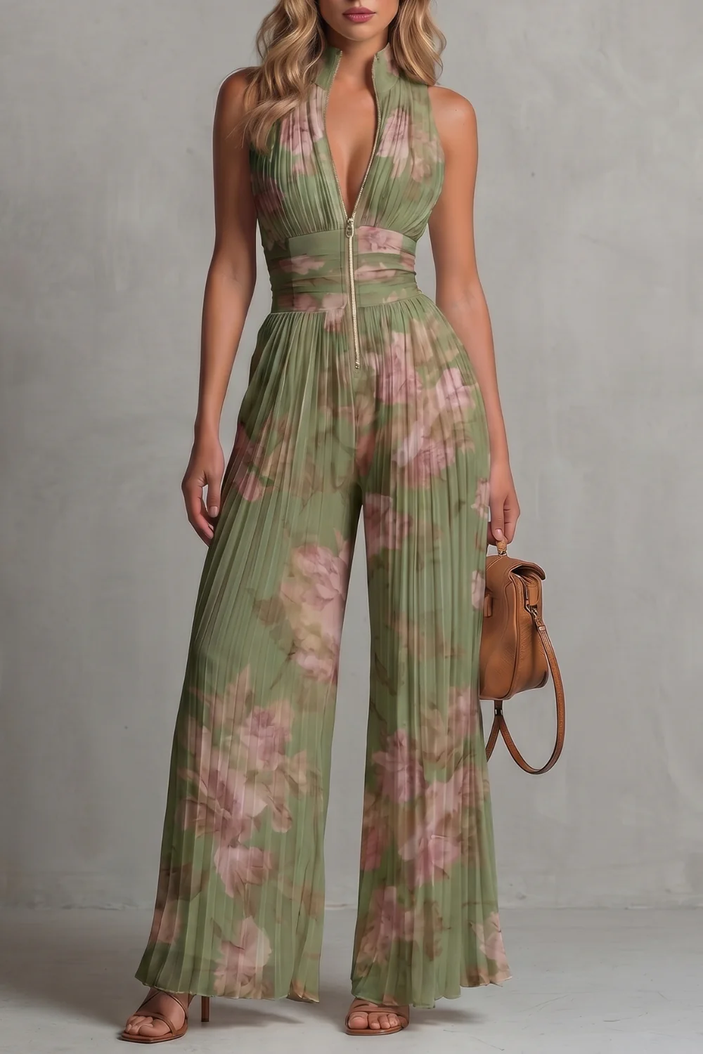 Seraphina – Pleated halter elegance – Wide-leg jumpsuit - Image 7