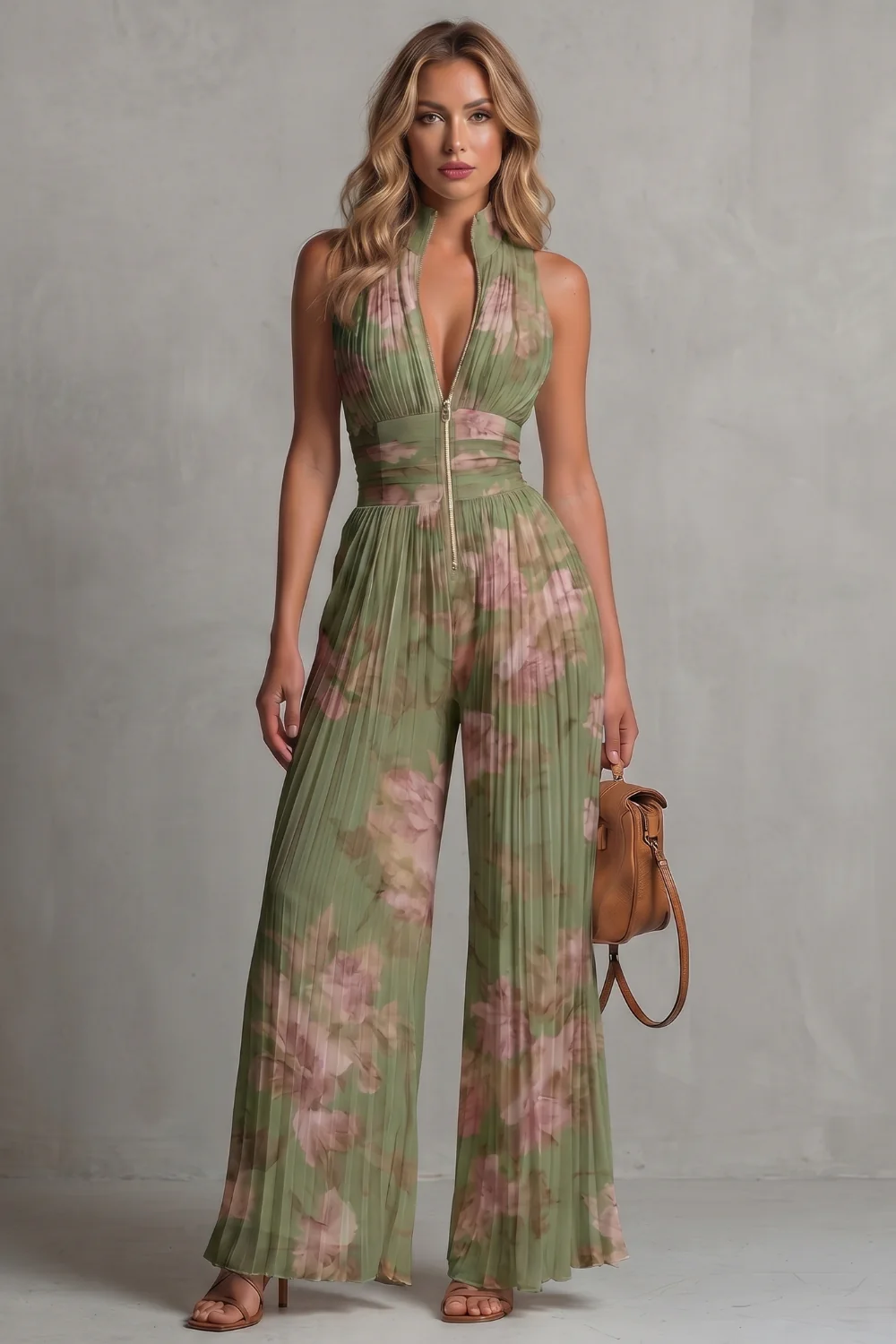 Seraphina – Pleated halter elegance – Wide-leg jumpsuit - Image 8