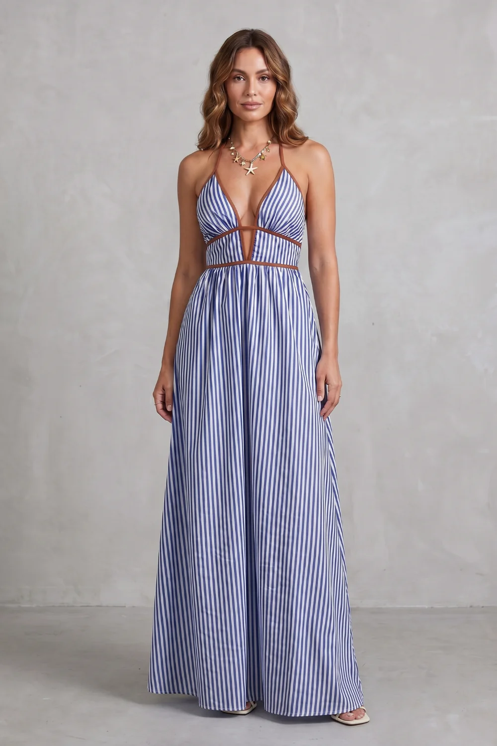 Serelisse – Striped backless silhouette – Maxi dress - Image 10