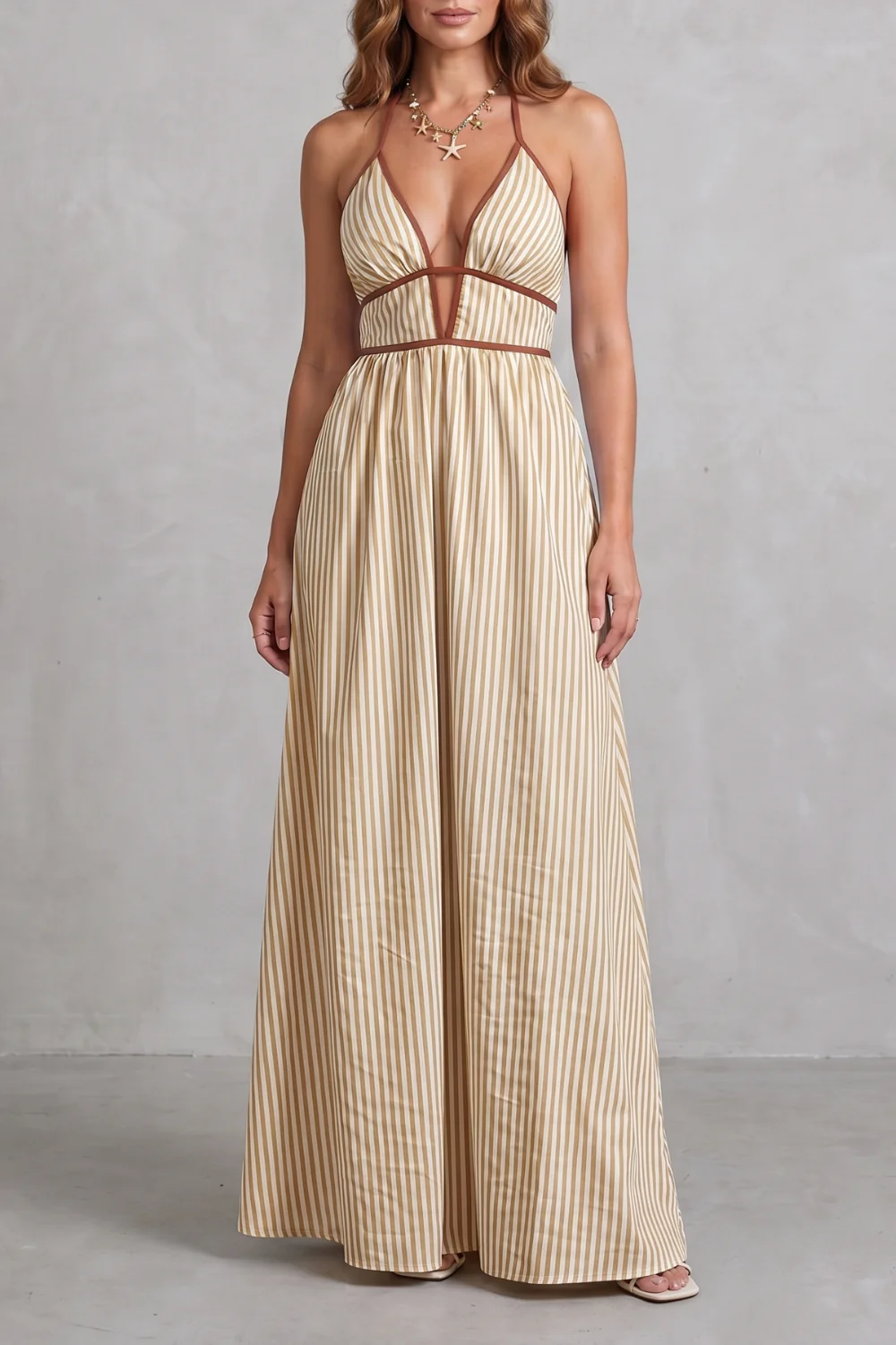 Serelisse – Striped backless silhouette – Maxi dress - Image 11