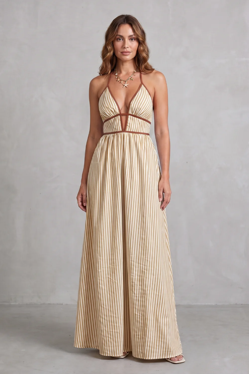 Serelisse – Striped backless silhouette – Maxi dress - Image 12