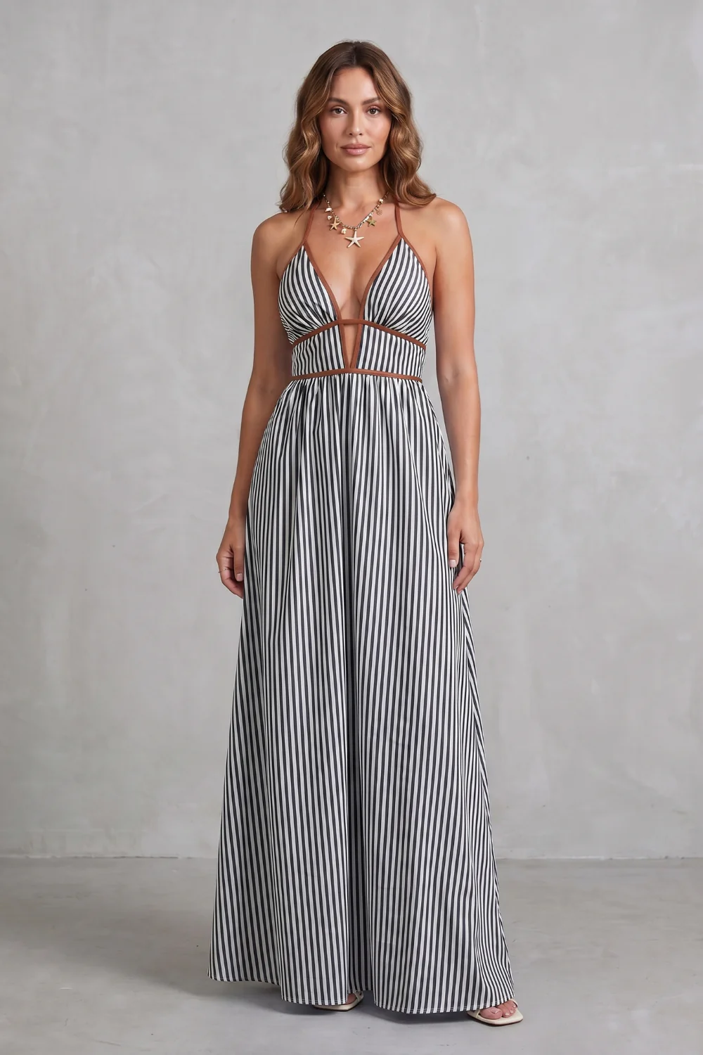 Serelisse – Striped backless silhouette – Maxi dress - Image 14