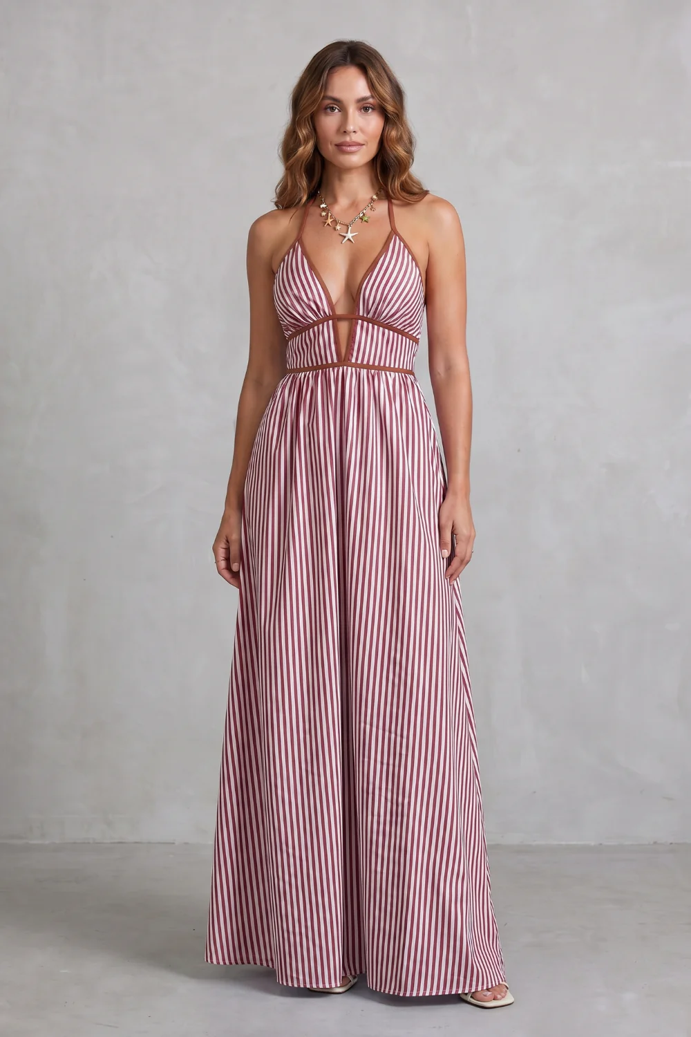 Serelisse – Striped backless silhouette – Maxi dress - Image 16