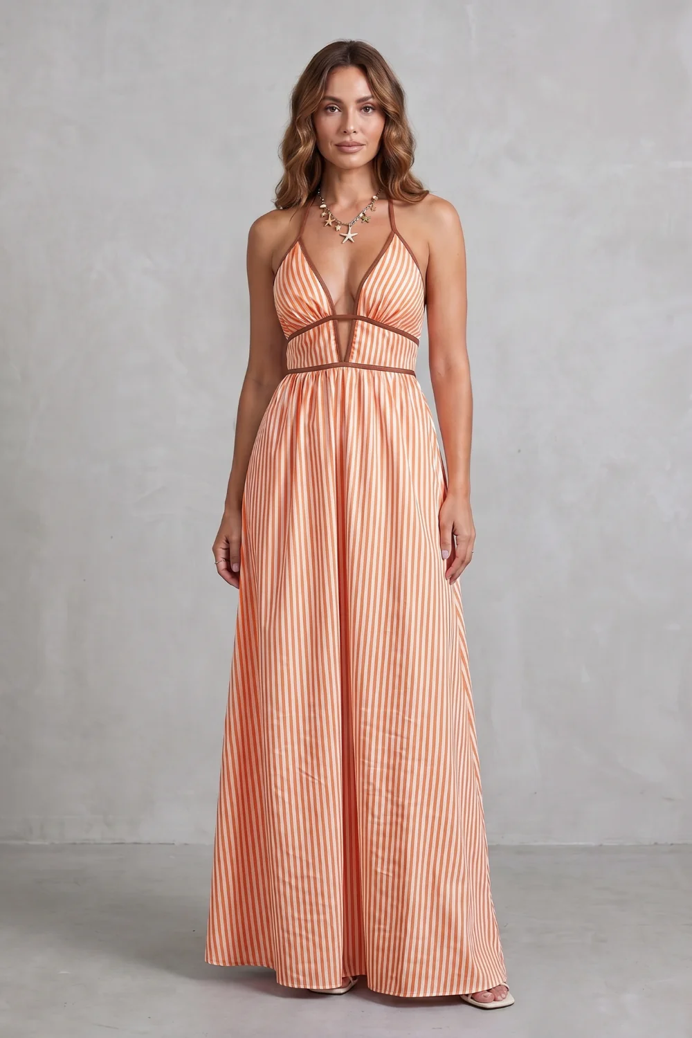 Serelisse – Striped backless silhouette – Maxi dress - Image 30