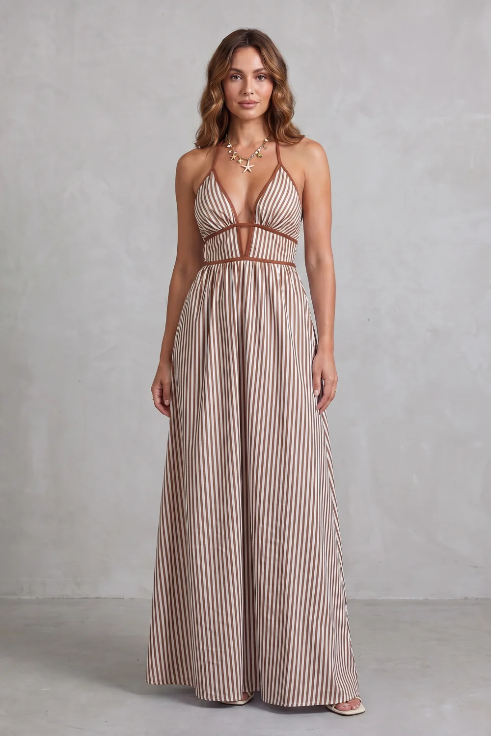Serelisse – Striped backless silhouette – Maxi dress - Image 6