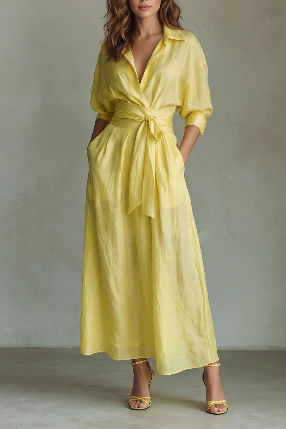 Solevera – Belted breezy elegance – Maxi dress