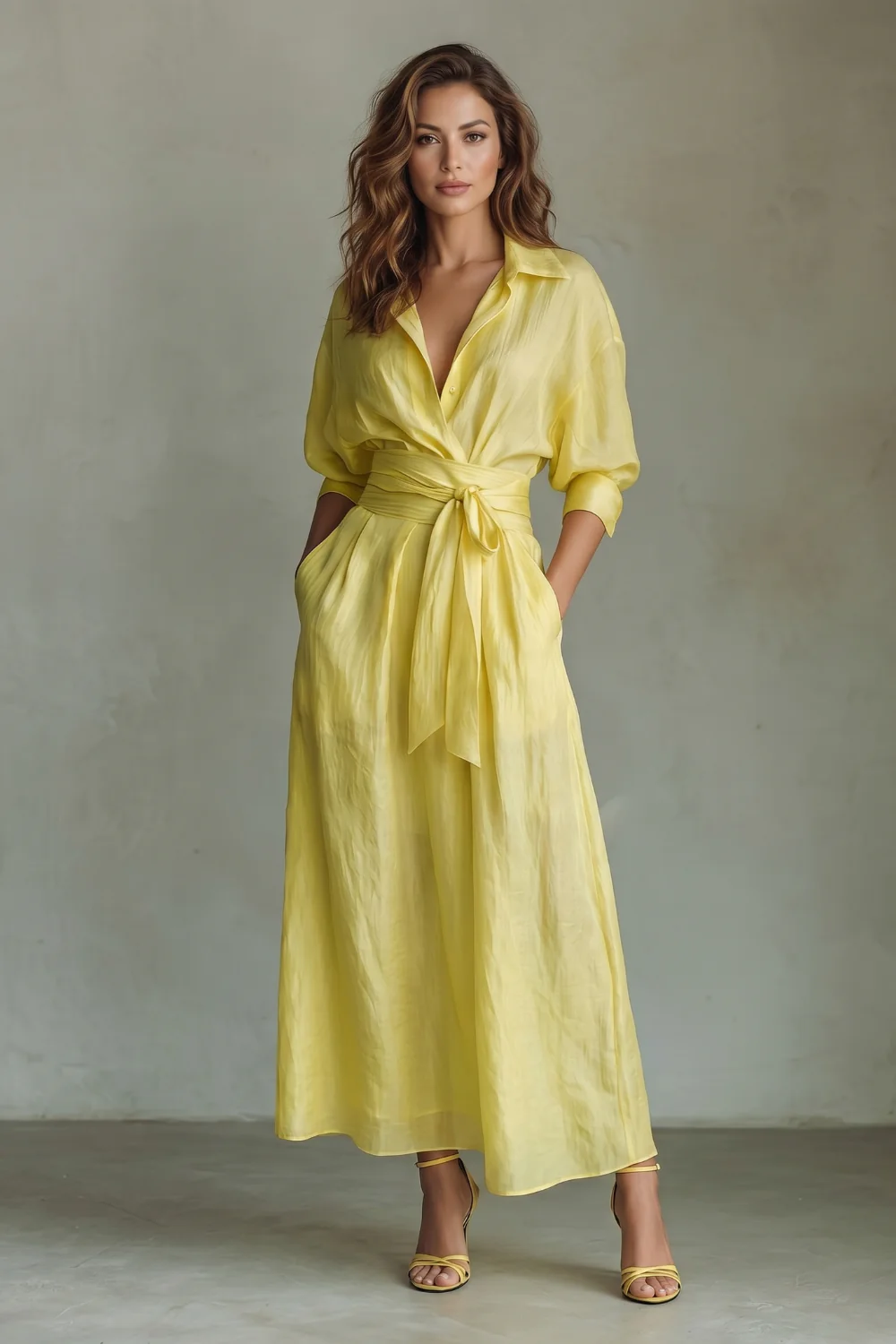Solevera – Belted breezy elegance – Maxi dress - Image 2