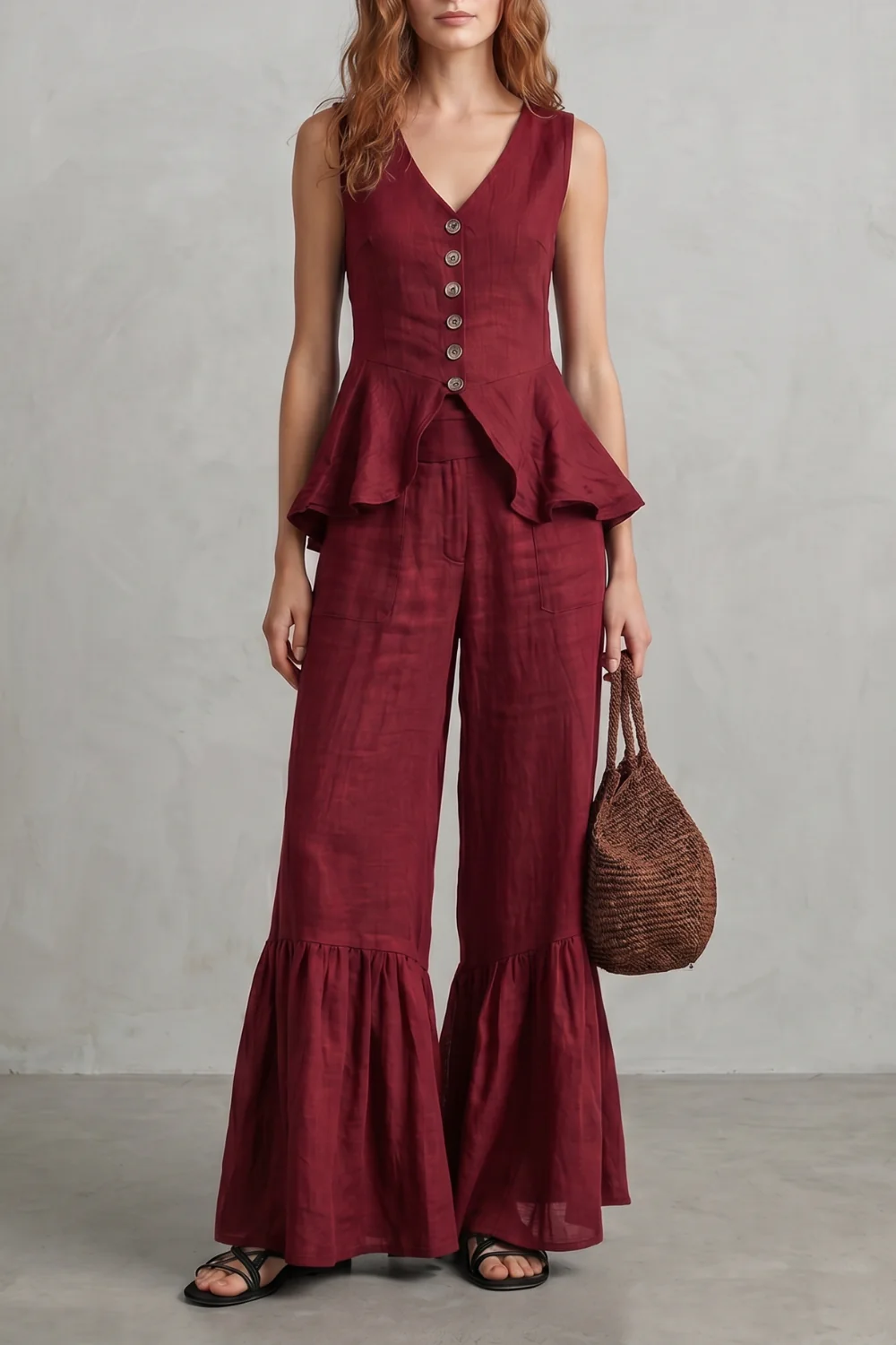 Solivette – Ruffled resort elegance – Trouser set - Image 11