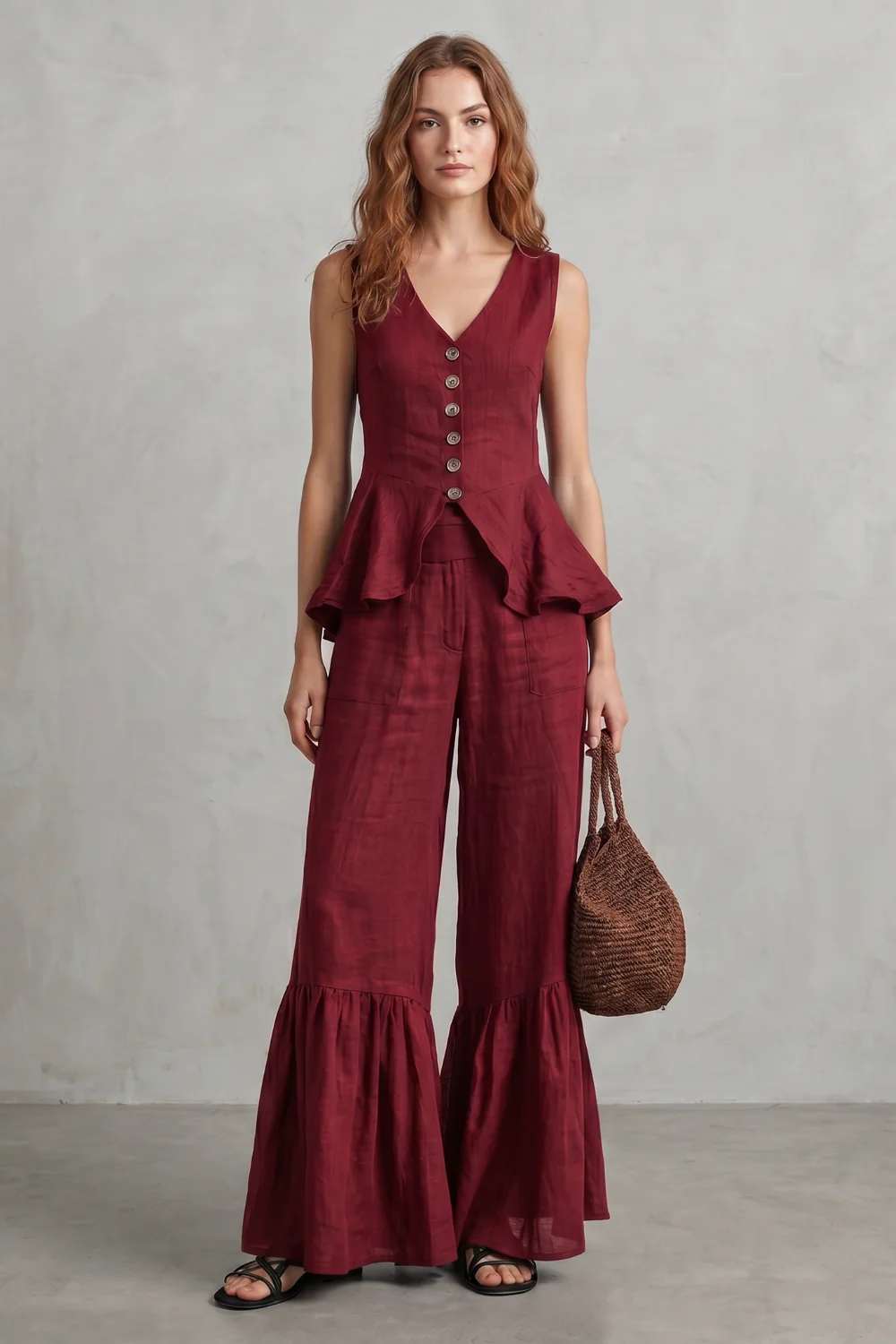 Solivette – Ruffled resort elegance – Trouser set - Image 12