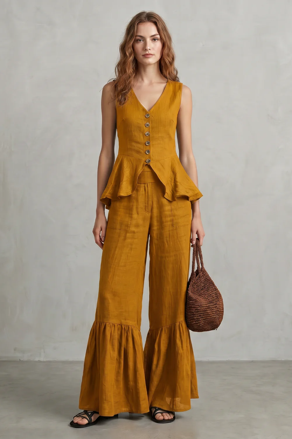 Solivette – Ruffled resort elegance – Trouser set - Image 6