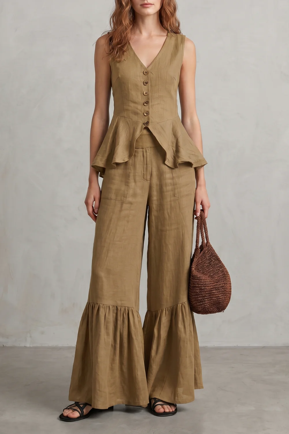 Solivette – Ruffled resort elegance – Trouser set - Image 7