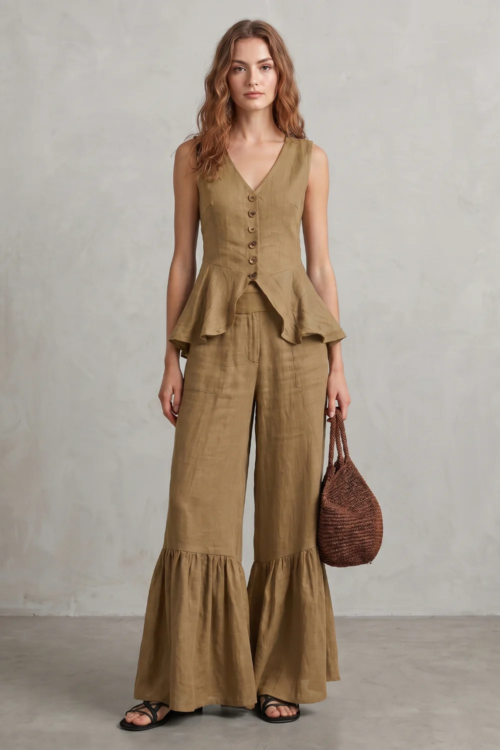 Solivette – Ruffled resort elegance – Trouser set - Image 8