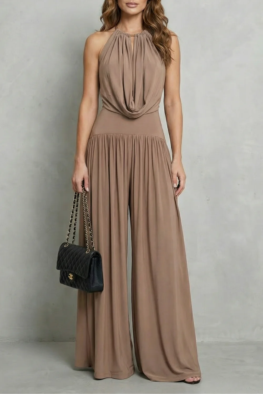 Solmèra – Draped halter elegance – Two piece set - Image 5