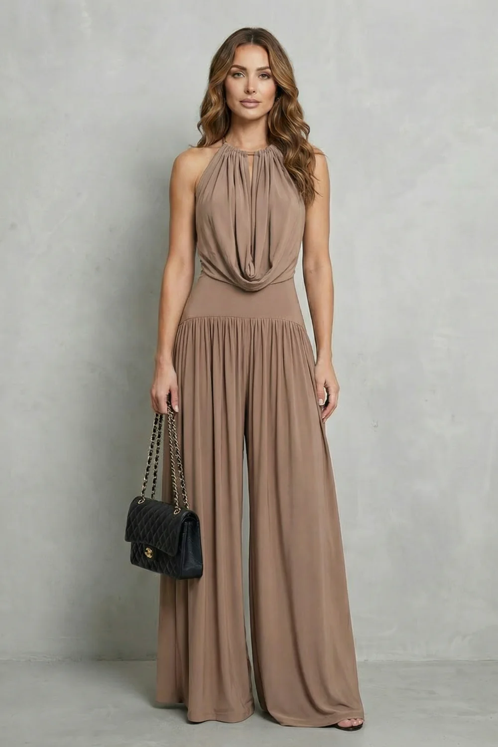 Solmèra – Draped halter elegance – Two piece set - Image 6